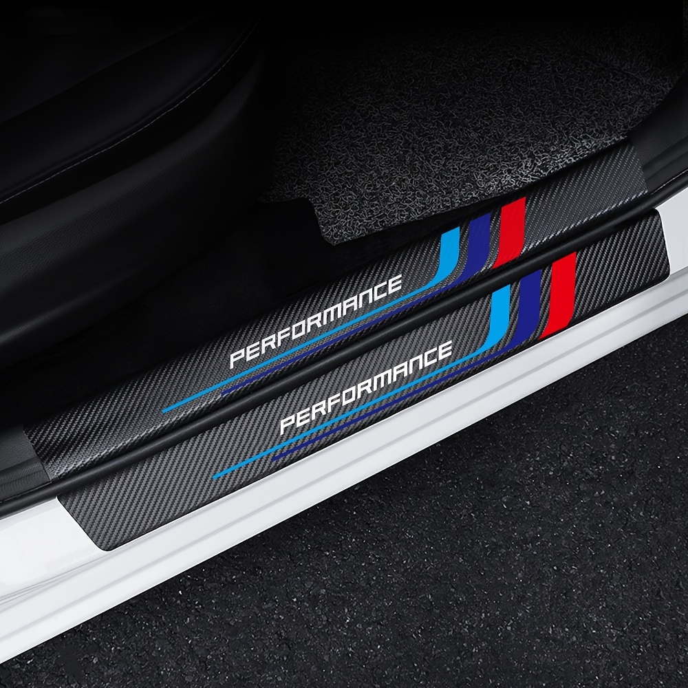 Car Accessories Ebay - 4pcs Carbon Fiber Sill Plate Stickers