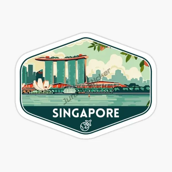 Singapore SIN Flag Map Merlion - Car Accessories Singapore review and price