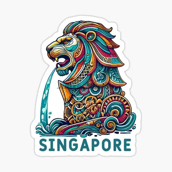 Singapore SIN Flag Map Merlion - Car Accessories Singapore review and price