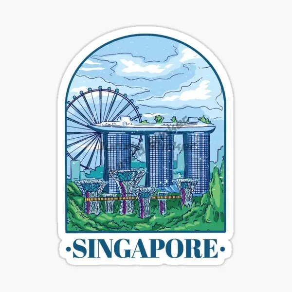 Singapore Flag Map Merlion Sce - Car Accessories Singapore review and price