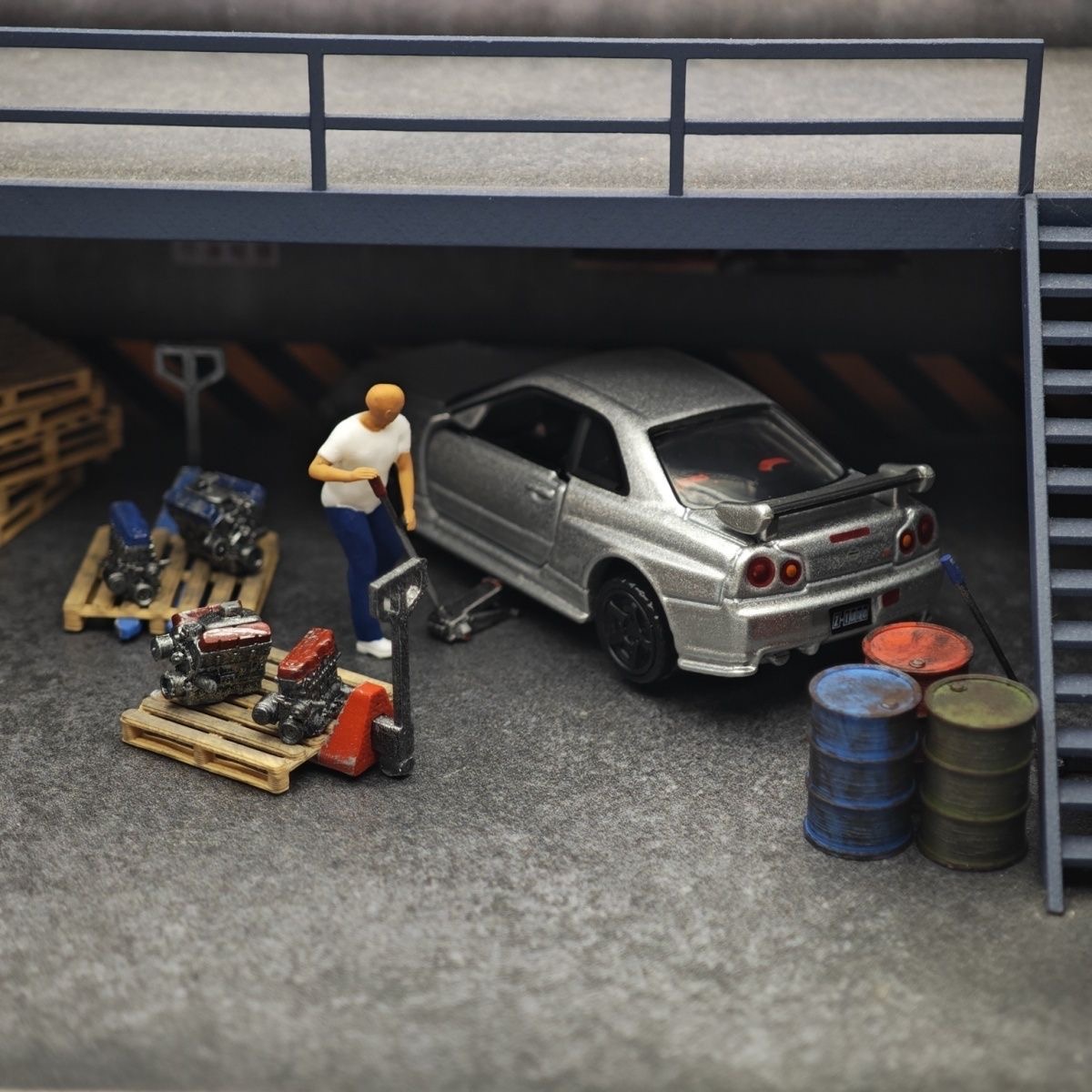 1:64 Car Model Repair Shop Sce - Car Accessories For Decoration review and price