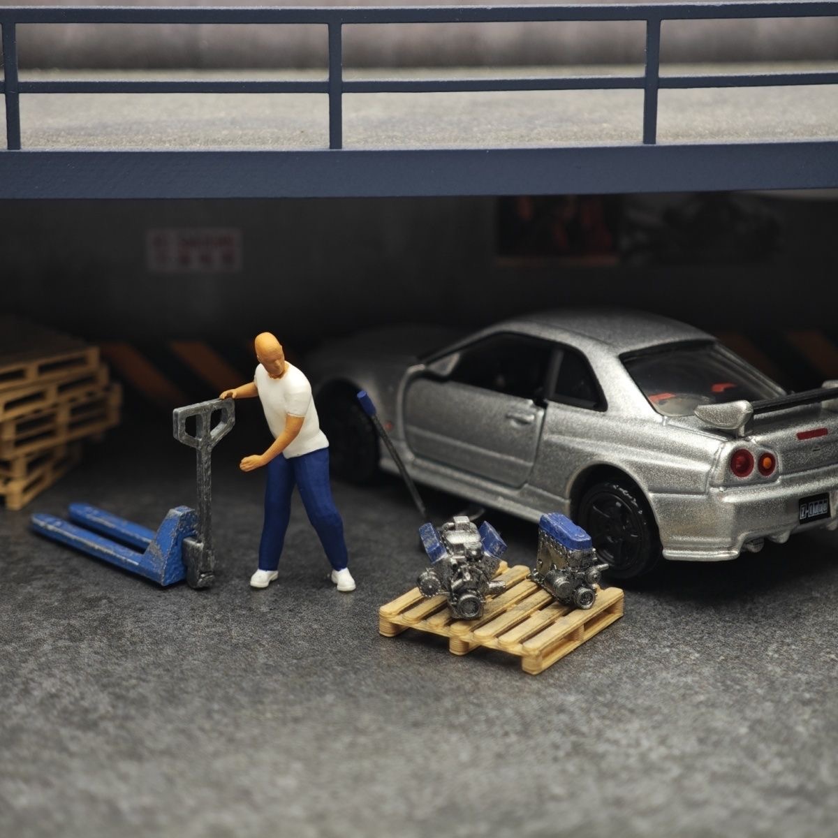 1:64 Car Model Repair Shop Sce - Car Accessories For Decoration review and price