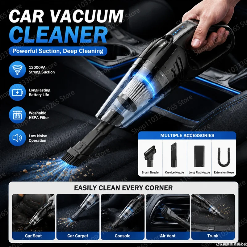 Portable Cordless Car Vacuum C - Car Vacuum Cleaner review and price