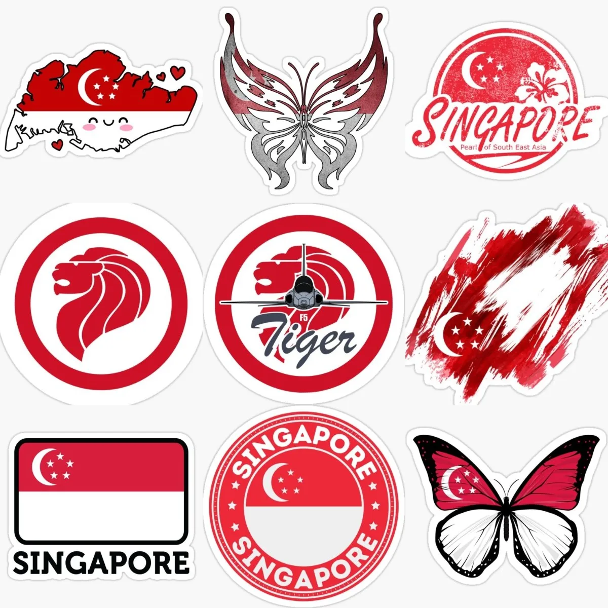 Singapore Flag Map Creative PV - Car Accessories Singapore review and price