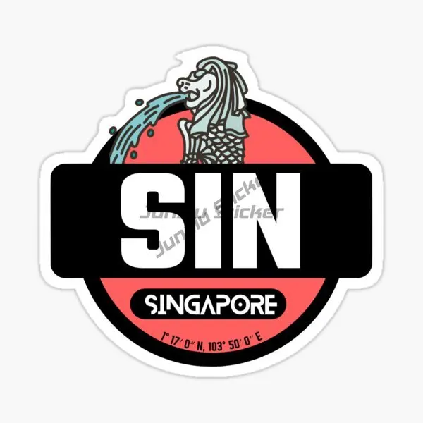 Singapore Flag Map Merlion Emb - Car Accessories Singapore review and price