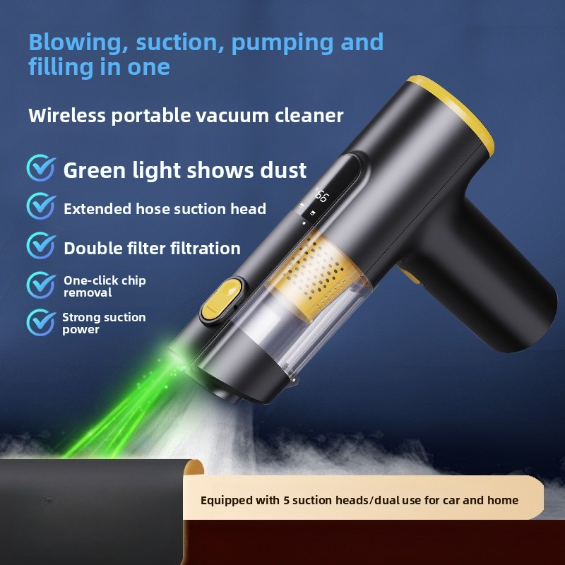 4 in 1 Green Light Car Vacuum  - Car Vacuum Cleaner review and price